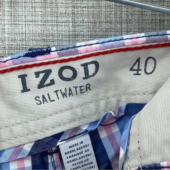 Izod Shorts plaid Mens Size 40 2983 - Picture 4 of 9